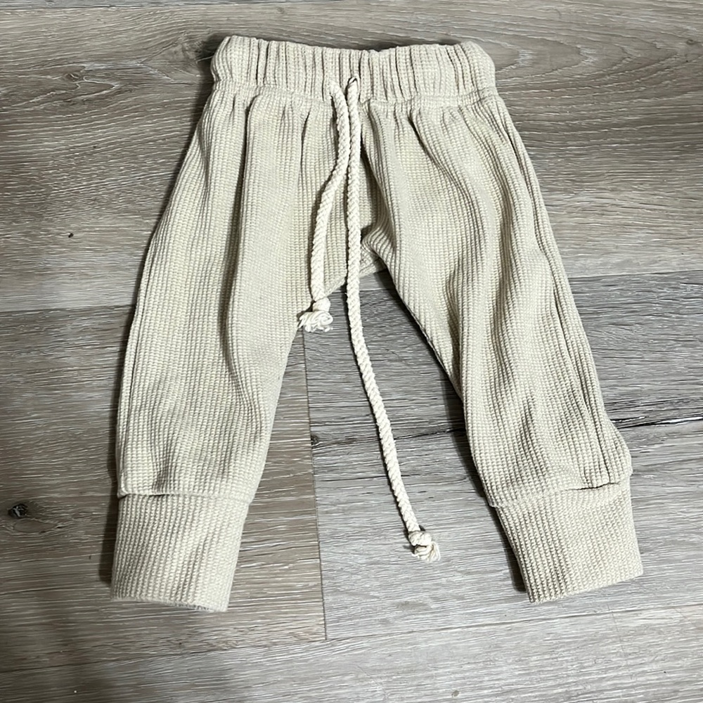 eadaie Baby Gray Ribbed Jogger Harem Sweat Pants Stretchy Cotton 0-3 3-6 3mths